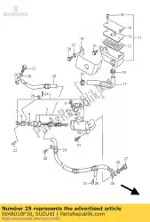 Here you can order the hose,rear brake from Suzuki, with part number 6948010F30: