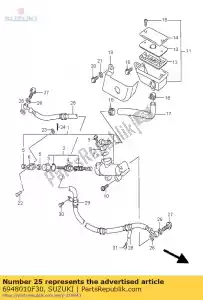 suzuki 6948010F30 hose,rear brake - Bottom side