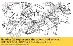 Here you can order the bolt, flange, 6mm from Honda, with part number 90111GE2760: