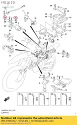 Ici, vous pouvez commander le boulon, unité hydraulique mtg auprès de Suzuki , avec le numéro de pièce 0913906207: