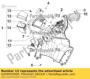 aprilia 620995000P klapa schowka podr?cznego - Dół