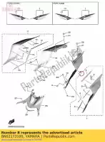 BN62173100, Yamaha, deksel, zijkant 3 yamaha yzf600 yzfr6 yzfr6l yzf600l 600 , Nieuw