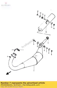 Suzuki 0918008204 spacer,8.5x12x1 - Bottom side