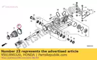 9501890320, Honda, Fascetta, tubo di collegamento del filtro dell'aria (90) honda  trx 250 350 2000 2001 2002 2003 2004 2005 2006 2007 2008 2010 2011 2017 2018 2019 2020, Nuovo