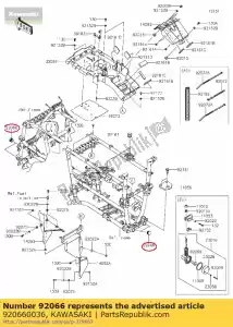 Kawasaki 920660036 plugue - Lado inferior