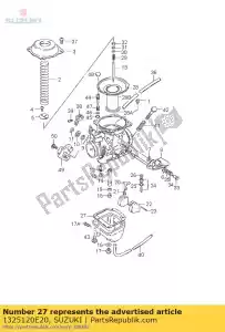 suzuki 1325120E20 gasket,float bo - Bottom side