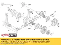 AP0232341, Piaggio Group, Rodamiento de bolas 6005 aprilia rs rx sx 125, Nuevo