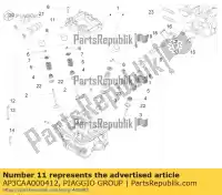 AP3CAA000412, Piaggio Group, Bal aprilia rs rs4 zd4kc000 zd4kca00 zd4kta zd4kta00 zd4ktb00 zd4kxa00 zd4kxb00 zd4kxja0 zd4kxja0, zd4kxa zd4kxjb0 zd4tw000 zd4xaa00 zd4xab00 125 2011 2012 2013 2014 2016 2017 2018 2019 2020 2021 2022, Nieuw