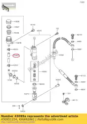 Aquí puede pedir freno de manguera, rr master kx65-a2 de Kawasaki , con el número de pieza 430951254: