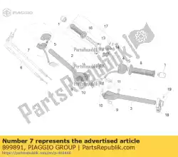 Here you can order the gas trasmission return from Piaggio Group, with part number 899891: