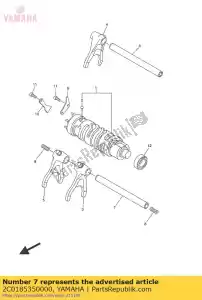 yamaha 2C0185350000 barre, guide de fourchette de vitesse 2 - La partie au fond