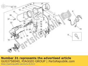 Piaggio Group GU03758040 caja de luz indicadora - Lado inferior