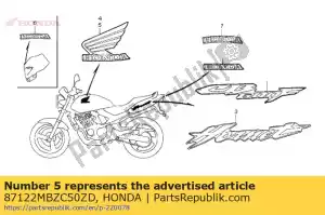 Honda 87122MBZC50ZD mark, l. brandstoftank * type 4 - Onderkant