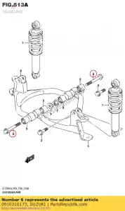 suzuki 0910310173 bolt - Bottom side