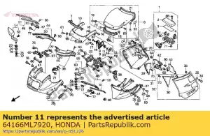 Honda 64166ML7920 stopper, wind scre - Il fondo