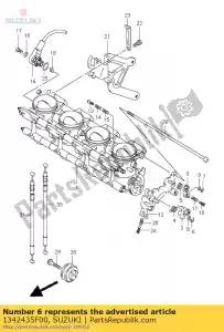 Suzuki 1342435F00 e clip - Bottom side