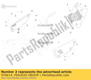 Piaggio Group 976614 schroef m5x15 - Onderkant