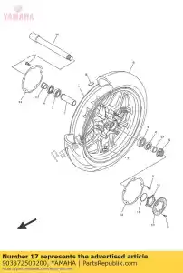 yamaha 903872503200 collar - Bottom side