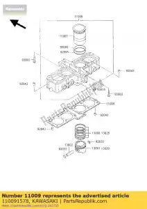 kawasaki 110091578 guarnizione, base cilindro zl600-a1 - Il fondo