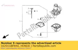 Aqui você pode pedir o conjunto de agulhas, jato (f1340g24 em Honda , com o número da peça 16201GBF840: