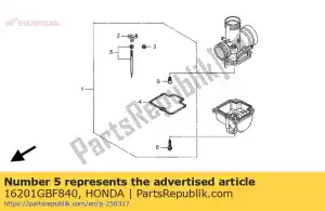 Honda 16201GBF840 conjunto de agulhas, jato (f1340g24 - Lado inferior