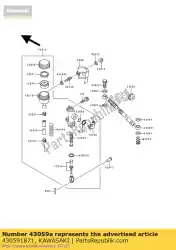 Here you can order the hose-brake,rr from Kawasaki, with part number 430591871: