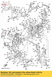 yamaha 2CMF835100PA cuerpo, carenado - Lado inferior