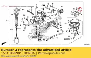 honda 16013KRP981 conjunto flotante - Lado inferior