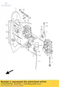 Suzuki 1326704F00 ajustador - Lado inferior