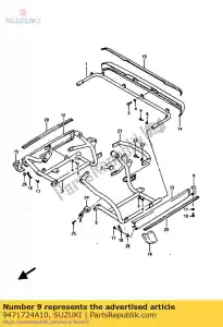 suzuki 9471724A10 plaque, sac latéral - La partie au fond