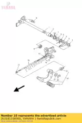 schakelpedaal assy van Yamaha, met onderdeel nummer 2UJ181100000, bestel je hier online: