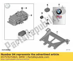 Here you can order the remote control - 315 mhz from BMW, with part number 65757675463: