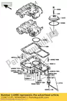 110611120, Kawasaki, junta, cárter de aceite kz1000-p2 kawasaki gpz 1100 1985, Nuevo