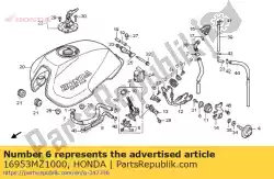 kraag, brandstofkraan van Honda, met onderdeel nummer 16953MZ1000, bestel je hier online:
