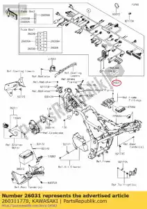 kawasaki 260311778 harness er300bff - Bottom side