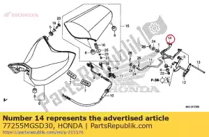 honda 77255MGSD30 brazo, bisagra del asiento - Lado inferior