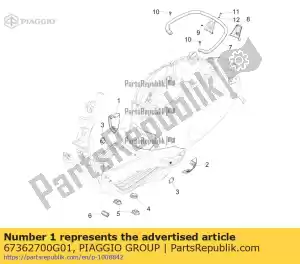 Piaggio Group 67362700G01 prawy terminal spoilera - Dół