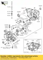 140010150, Kawasaki, set-carter moteur kx250w9f kawasaki kx 250 2009, Nouveau