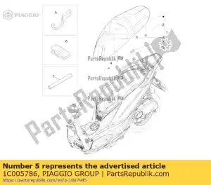 Piaggio Group 1C005786 chiave par ammortizzatore - La partie au fond