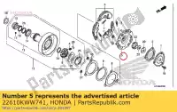 22610KWW741, Honda, nessuna descrizione disponibile honda  crf 110 2014 2018 2019 2020, Nuovo