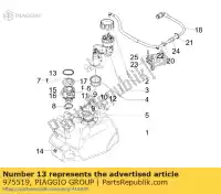 975519, Piaggio Group, Empaquetadura gilera nexus 125 250 300 500 1998 2006 2007 2008, Nuevo