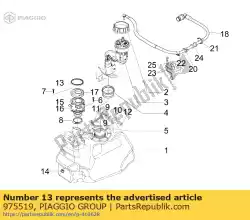 Qui puoi ordinare guarnizione da Piaggio Group , con numero parte 975519: