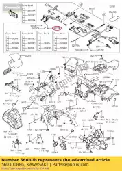 Qui puoi ordinare etichetta, scatola dei fusibili3 en650aff da Kawasaki , con numero parte 560300886: