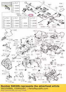 kawasaki 560300886 etichetta, scatola dei fusibili3 en650aff - Il fondo