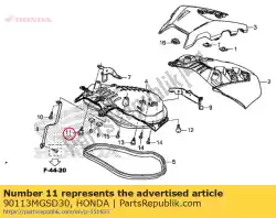 Here you can order the screw, pan, 6x16. 5 from Honda, with part number 90113MGSD30: