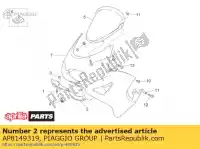 AP8149319, Piaggio Group, Luchtinlaat. grijs aprilia pegaso ie 650, Nieuw