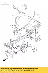 suzuki 1477121H00 conector, chamb - Lado inferior