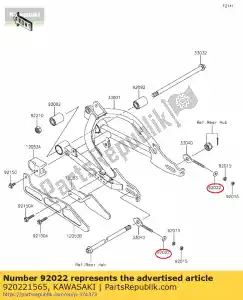 kawasaki 920221565 arruela, 6,5x16x2 kh125-k3 - Lado inferior