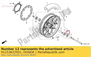 Honda 91253KZJ901 selo de óleo, 25x47x6,5 (arai - Lado inferior