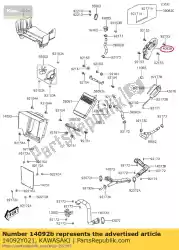 Tutaj możesz zamówić pokrywa g?ównego cylindra kvf300cc od Kawasaki , z numerem części 14092Y021: